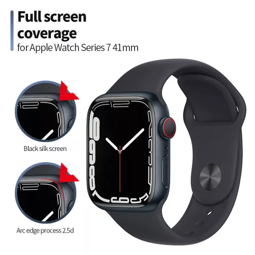 Blueo - High Molecule Screen Protector with Dust Removal Locator - Apple Watch 7 / 8 (45mm) - Black