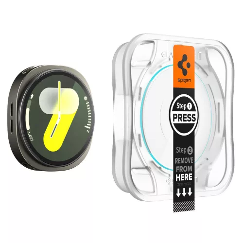 Spigen - (2 pack) Glas.tR EZ Fit (AGL09876) - Samsung Galaxy Watch8 44mm / Watch9 44mm - Clear
