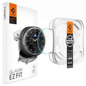   Spigen - (2 pack) Glas.tR EZ Fit (AGL09877) - Samsung Galaxy Watch8 Classic - Clear