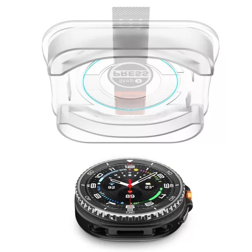 Spigen - (2 pack) Glas.tR EZ Fit (AGL09877) - Samsung Galaxy Watch8 Classic - Clear