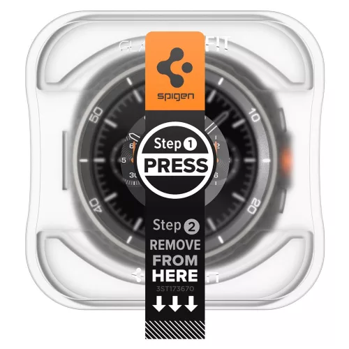 Spigen - (2 pack) Glas.tR EZ Fit (AGL09877) - Samsung Galaxy Watch8 Classic - Clear