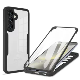   Techsuit - ColorVerse 360 tok kijelzővédővel - Samsung Galaxy S25 - Fekete