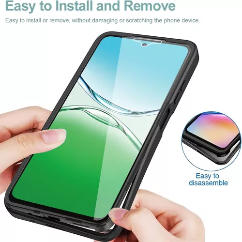 Techsuit - ColorVerse 360 tok kijelzővédővel - Oppo A5 4G / A5 5G - Fekete