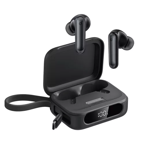 Anker - Vezeték nélküli fülhallgató P41i (A3937G11) - Beépített C típusú töltő, Power Bank/állvány, ANC, 6 mikrofon, Játék mód, Basszus - Fekete