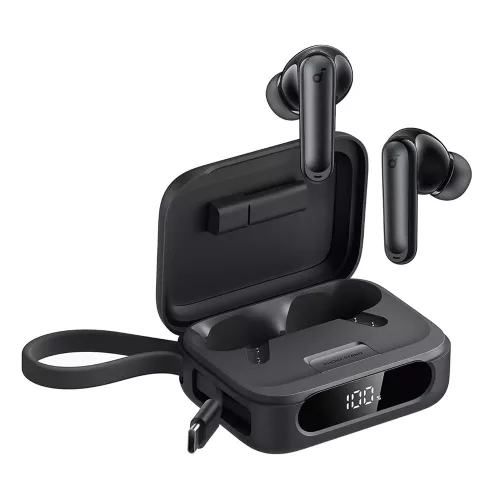 Anker - Vezeték nélküli fülhallgató P41i Ultimate MFI (A3937G12) - Beépített töltő, Lightning adapter, állvány, ANC, 6 mikrofon, basszus - Fehér