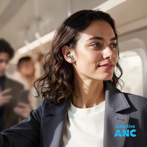 Anker - Vezeték nélküli fülhallgató P41i Ultimate MFI (A3937G12) - Beépített töltő, Lightning adapter, állvány, ANC, 6 mikrofon, basszus - Fehér