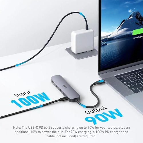 Anker - Docking Station (A8357HA0) - 5-in-1, USB-C, 2x USB 2.0, 1x USB 3.0, 4K HDMI, 5Gbps, 90W - Black