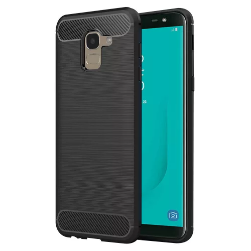 Techsuit - Carbon szilikon tok - Samsung Galaxy J6 2018 - Fekete