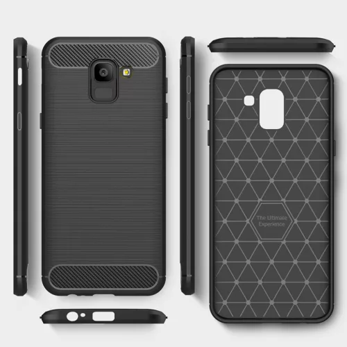 Techsuit - Carbon szilikon tok - Samsung Galaxy J6 2018 - Fekete