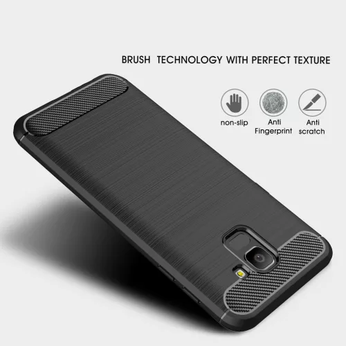 Techsuit - Carbon szilikon tok - Samsung Galaxy J6 2018 - Fekete