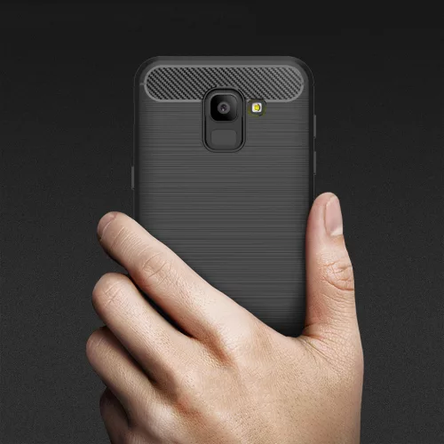 Techsuit - Carbon szilikon tok - Samsung Galaxy J6 2018 - Fekete