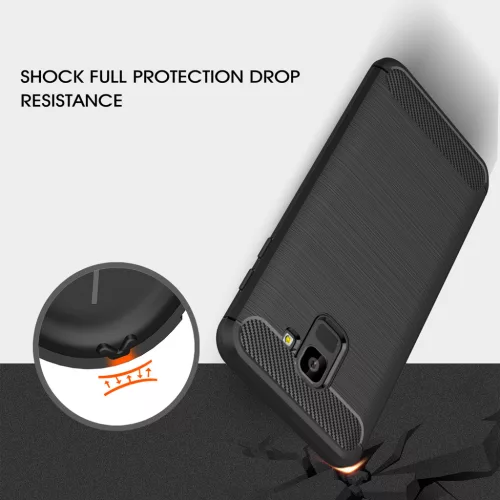 Techsuit - Carbon szilikon tok - Samsung Galaxy J6 2018 - Fekete