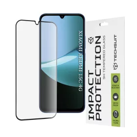   Techsuit - 111D Full Cover / Full Glue üvegfólia - Xiaomi Redmi 15C 4G / Redmi 15C 5G / Poco C85 4G - Fekete széllel