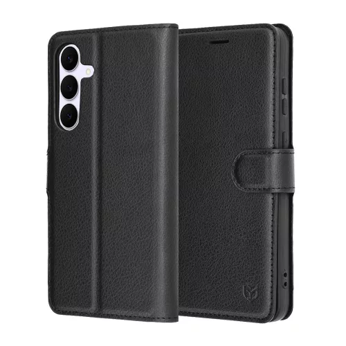 Techsuit - Leather Folio - Samsung Galaxy S25 FE - Black