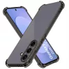 Techsuit - Shockproof Átlátszó Ütésálló Szilikon tok - Samsung Galaxy S25 FE - Átlátszó fekete