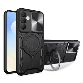   Techsuit - CamGuard Pro ütésálló tok - Samsung Galaxy S25 FE - Fekete