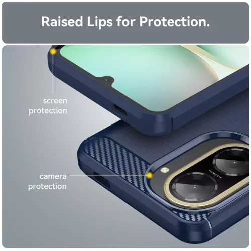 Techsuit - Carbon szilikon tok - Xiaomi Redmi A5 4G (Standard) - Kék