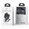 Yesido - 4in1 Car Charger (Y71) - with Type-C Retractable Cable + Lightning Adapter, Dual Port USB-A + Type-C, 125W, LED Display - Black