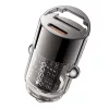 Yesido - Hidden Car Charger (Y68) - Dual-Port USB-A + Type-C, PD30W, Aluminum Alloy, Fast Charging - Black