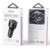 Yesido - Car Charger (Y65) - Dual-Port USB-A + Type-C, PD100W, Aluminum Alloy, Super Fast Charging - Black
