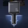 Yesido - 4in1 Car Charger (Y63) - with 2x Retractable Cable, LED Ambient Light, Fast Charging, 117W - Grey