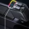 Yesido - 4in1 Car Charger (Y63) - with 2x Retractable Cable, LED Ambient Light, Fast Charging, 117W - Grey