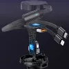 Yesido - Car Charger (Y61) - with 2x Telescopic Retractable Cable Type-C/Lightning, Fast Charging, USB-A, 53W - Black