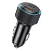 Yesido - Car Charger (Y60) - Cable Type-C to Lightning Included, Lightning/USB-A/USB-C Ports, 38W, Fast Charging - Black