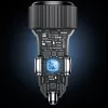 Yesido - Car Charger (Y60) - Cable Type-C to Lightning Included, Lightning/USB-A/USB-C Ports, 38W, Fast Charging - Black