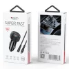 Yesido - Car Charger (Y60) - Cable Type-C to Lightning Included, Lightning/USB-A/USB-C Ports, 38W, Fast Charging - Black