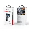 Yesido - Car Charger (Y59) - 2x Type-C, USB-A, 200W, Fast Charging, Multi Protection, Built-in Colorful Light - Black