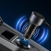 Yesido - Car Charger (Y57) - with Lightning Spring Cable, Type-C/USB-A Ports, 50W, Fast Charging - Black