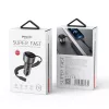 Yesido - Car Charger (Y57) - with Lightning Spring Cable, Type-C/USB-A Ports, 50W, Fast Charging - Black