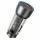 Yesido - Car Charger (Y49) - USB-A, Type-C, LED Light Effect, Fast Charging, 30W - Grey