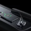 Yesido - Car Charger (Y49) - USB-A, Type-C, LED Light Effect, Fast Charging, 30W - Grey