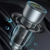Yesido - Car Charger (Y49) - USB-A, Type-C, LED Light Effect, Fast Charging, 30W - Grey
