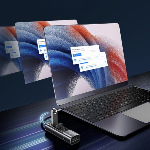 Yesido - Docking Station 5in1 (HB23) - Type-C to 3x USB, USB-C, DisplayPort, PD100W, Fast Charge, 4K@30Hz, 5Gbps - Gray