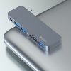 Yesido - Docking Station 6in1 (HB10) - 2x Type-C to 3x USB, USB-C, SD/TF, 6in1 Splitter, Fast Charging, 96W, 5Gbps - Gray