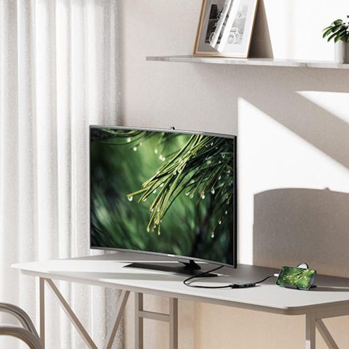 Yesido - Docking Station 7in1 (HB16) - Type-C to 1x USB3.0, 2x USB2.0, TF/SD Card, 1x VGA, 1x Type-C, 5Gbps, PD100W  - Gray