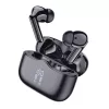 Techsuit - Prémium vezeték nélküli fülhallgató VelarX One (CW2) - Bluetooth V5.4, 300mAh, ANC, ENC, 4 mikrofon - Fekete