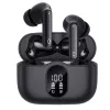 Techsuit - Prémium vezeték nélküli fülhallgató WaveBeat 100 (CW3) - Bluetooth V5.4, 300mAh, ANC, ENC, 4 mikrofon - fekete