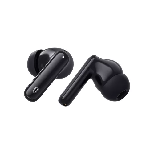 Techsuit - Prémium vezeték nélküli fülhallgató WaveBeat 100 (CW3) - Bluetooth V5.4, 300mAh, ANC, ENC, 4 mikrofon - fekete