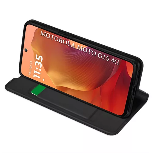 Techsuit - Magskin Book - Motorola Moto G15 / G15 Power / G17 / G17 Power - Black