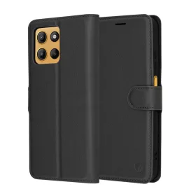   Techsuit - Leather Folio - Motorola Moto G15 / G15 Power / G17 / G17 Power - Black