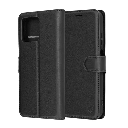 Techsuit - Leather Folio - Motorola Moto G15 / G15 Power / G17 / G17 Power - Black