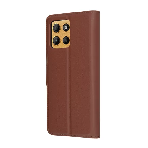 Techsuit - Leather Folio - Motorola Moto G15 / G15 Power / G17 / G17 Power - Brown