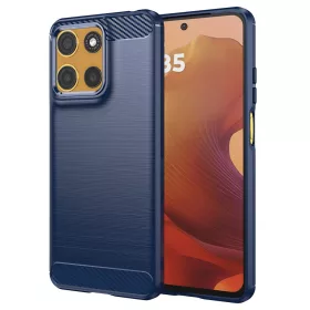   Techsuit - Carbon szilikon tok - Motorola Moto G15 / G15 Power / G17 / G17 Power - Kék