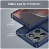 Techsuit - Carbon szilikon tok - Motorola Moto G15 / G15 Power / G17 / G17 Power - Kék