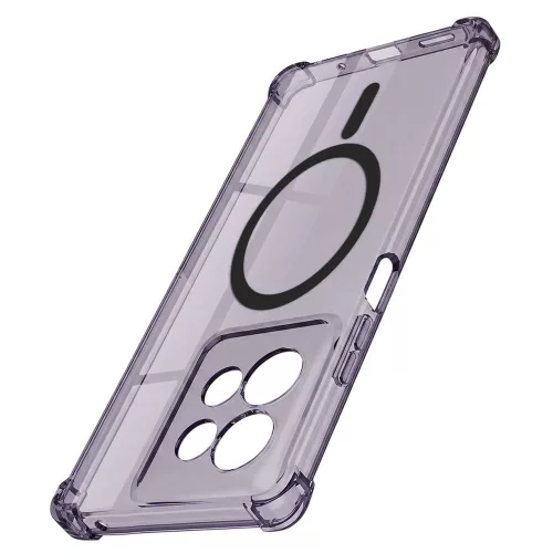 Techsuit - Shockproof Átlátszó Szilikon Magsafe tok - Motorola Moto G15 / G15 Power / G17 / G17 Power - Átlátszó fekete