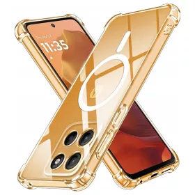   Techsuit - Shockproof Átlátszó Szilikon Magsafe tok - Motorola Moto G15 / G15 Power / G17 / G17 Power - Átlátszó